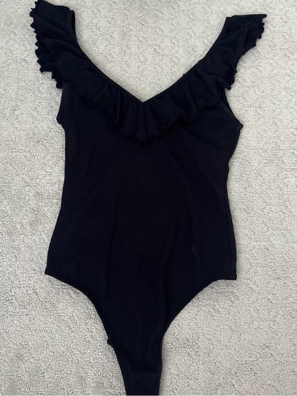 Wilfred One piece Black Body Suit Sz M
Thong styled bottom